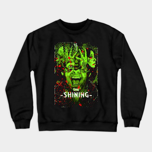 Shining Haunts Relive the Sinister Presence and Classic Moments of the Film's Iconic Overlook Hotel on a Tee Crewneck Sweatshirt by Irwin Bradtke